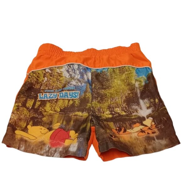 Orange Winnie the Pooh and Tigger Lazy Days Swim Trunks 24 Month - Picture 1 of 6